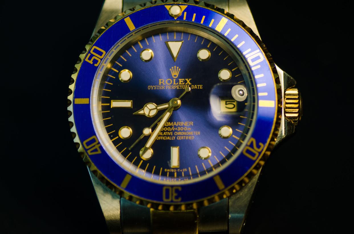 Saint Helens, Oregon, USA - September 30, 2012: Rolex Submariner close-up.