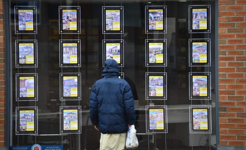 Property sale display ads in Stoke-on-Trent, Staffordshire, England. Photo: Nathan Stirk/Getty Images