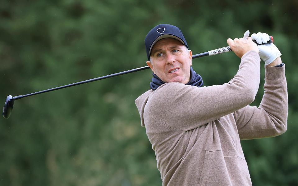 Michael Vaughan plays Dunhill Links golf tournament