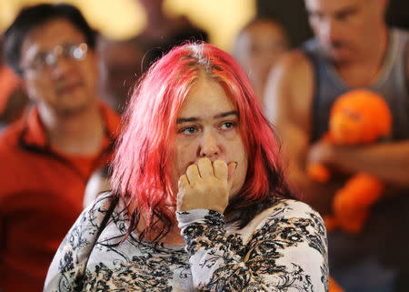 A New Democratic Party (NDP) supporter reacts to early projections after provincial election voting closed, in Hamilton, Ontario, Canada June 7, 2018. REUTERS/Chris Helgren