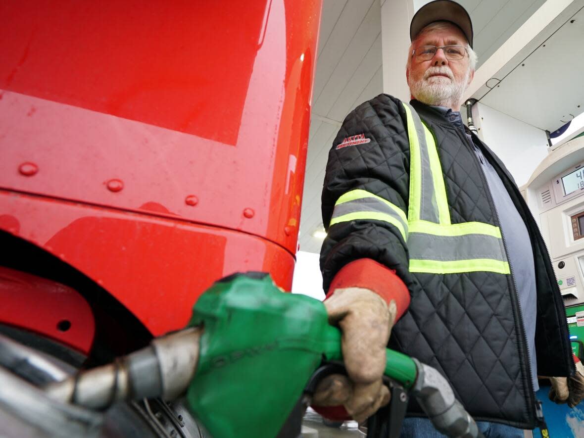 Don Howlett of Akita Equipment says the price of fuel is greatly impacting how they do their business on a day-to-day basis. (Garrett Barry/CBC - image credit)