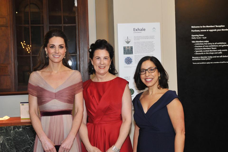Kate Middleton, Amanda Pullinger and Lauren Malafronte attend the 100 Women in Finance event at the Victoria & Albert Museum