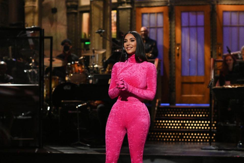 Kim Kardashian hosted "Saturday Night Live" for the first time on October 9, 2021, where she brought up her ex-family friend O.J. Simpson.