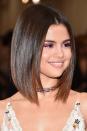 <p>An angled bob or lob like singer <strong>Selena Gomez's</strong> draws the eye forward, distracting people from any flatness — in fact, the smoother this haircut lays down, the more chic it looks.</p>