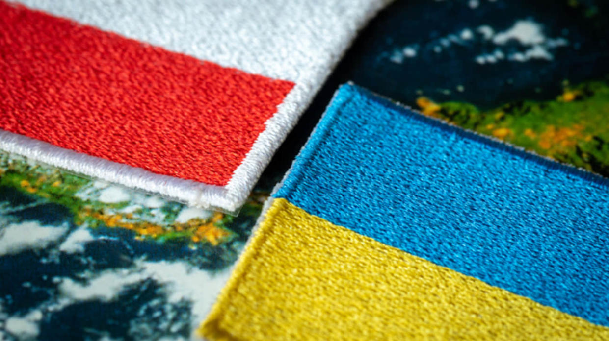 Flags of Poland and Ukraine. Stock photo: Getty Images