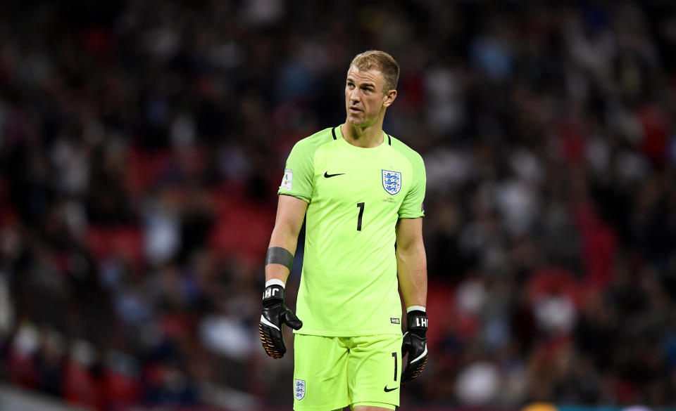 <p>Soccer Football – 2018 World Cup Qualifications – Europe – England vs Slovakia – London, Britain – September 4, 2017 England’s Joe Hart REUTERS/Dylan Martinez </p>