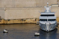 The super yacht Indian Empress, owned by fugitive Indian businessman Vijay Mallya, is seen berthed beneath Fort St Angelo in Valletta's Grand Harbour, Malta, December 9, 2016. REUTERS/Darrin Zammit Lupi