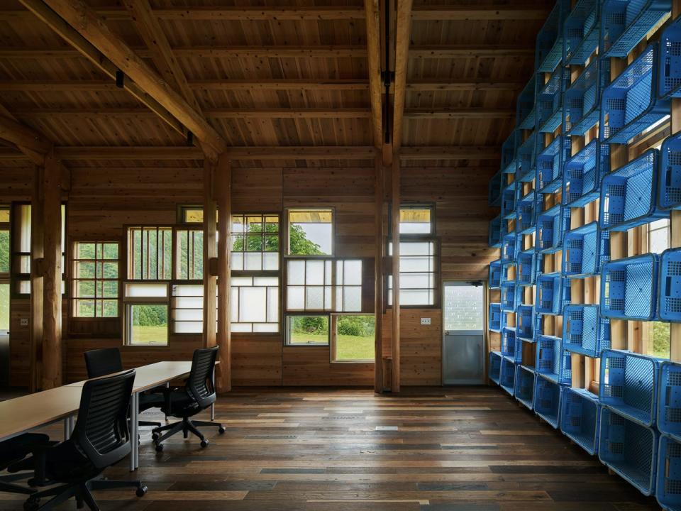 The office space in the zero waste facility is seen.