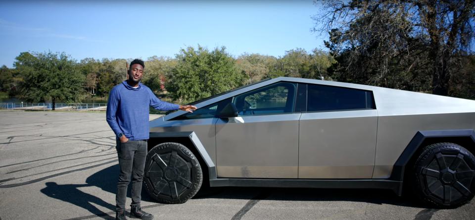 Marques Brownlee reviewed a Cybertruck prototype on YouTube.