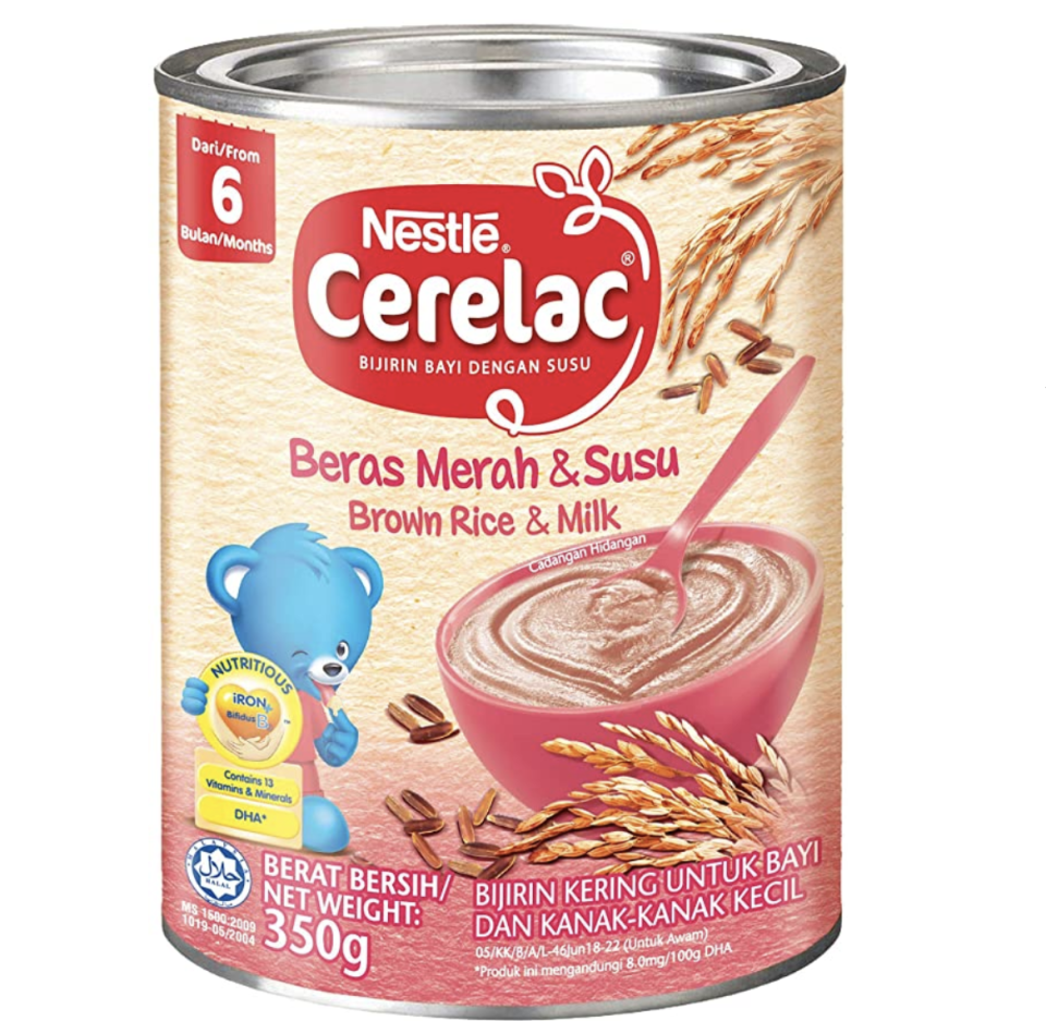 Nestlé Cerelac Baby Food, Brown Rice and Milk. (PHOTO: Amazon)