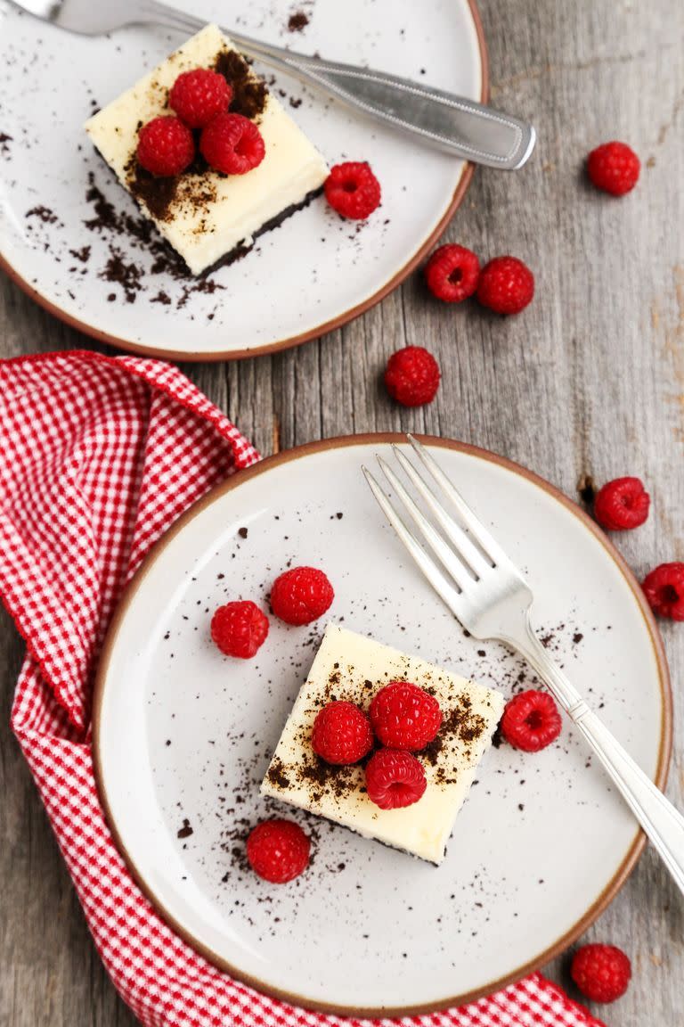 black and white cheesecake bars valentines day desserts