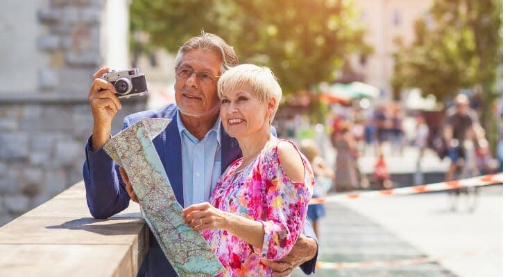 Senior couple on vacation