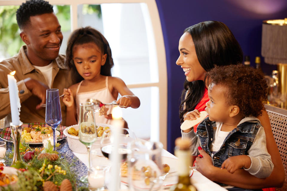 Leslie Odom Jr. with wife Nicolette Robinson and their children. - Credit: Courtesy of Nordstrom