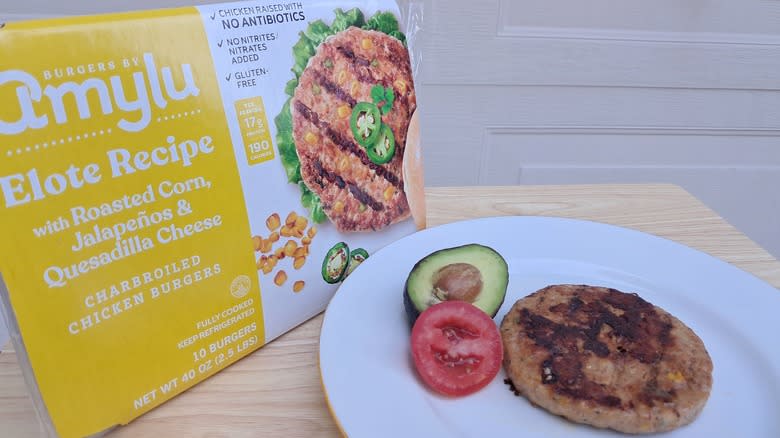 Amylu chicken burger with avocado