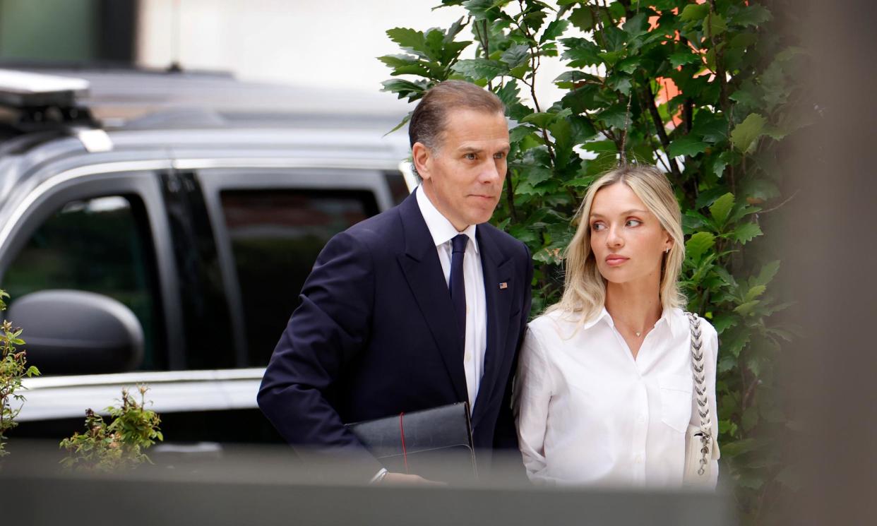 <span>Hunter Biden and his wife Melissa Cohen Biden arrive at court in Wilmington, Delaware, earlier this month.</span><span>Photograph: Anna Moneymaker/Getty Images</span>