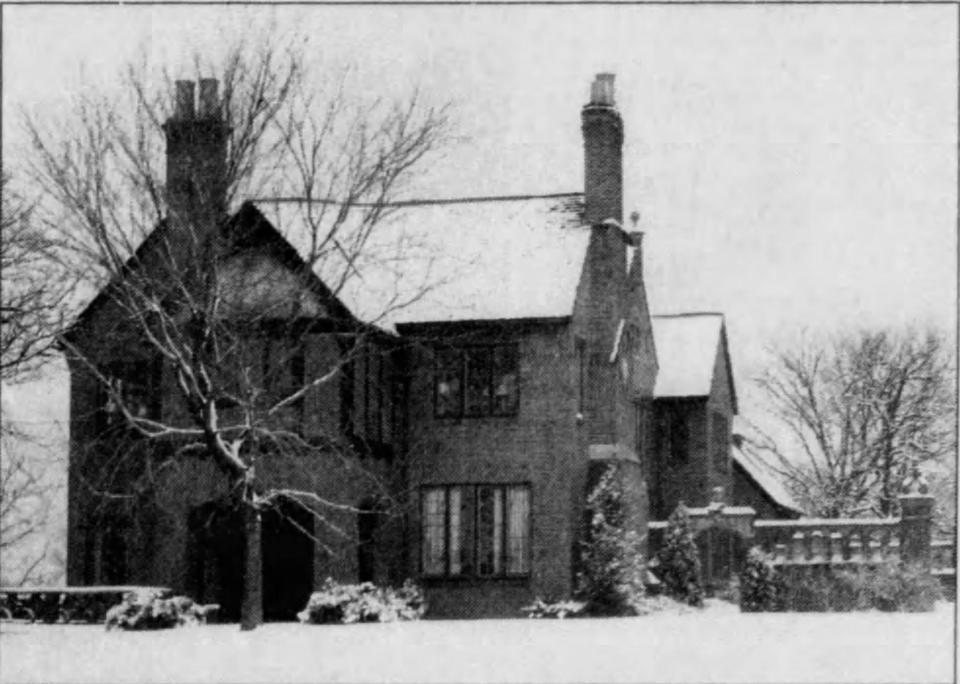 This 1941 photo shows the mansion's as seen from Casady Avenue. Architect Leland "Mickey" McBroom designed the home.