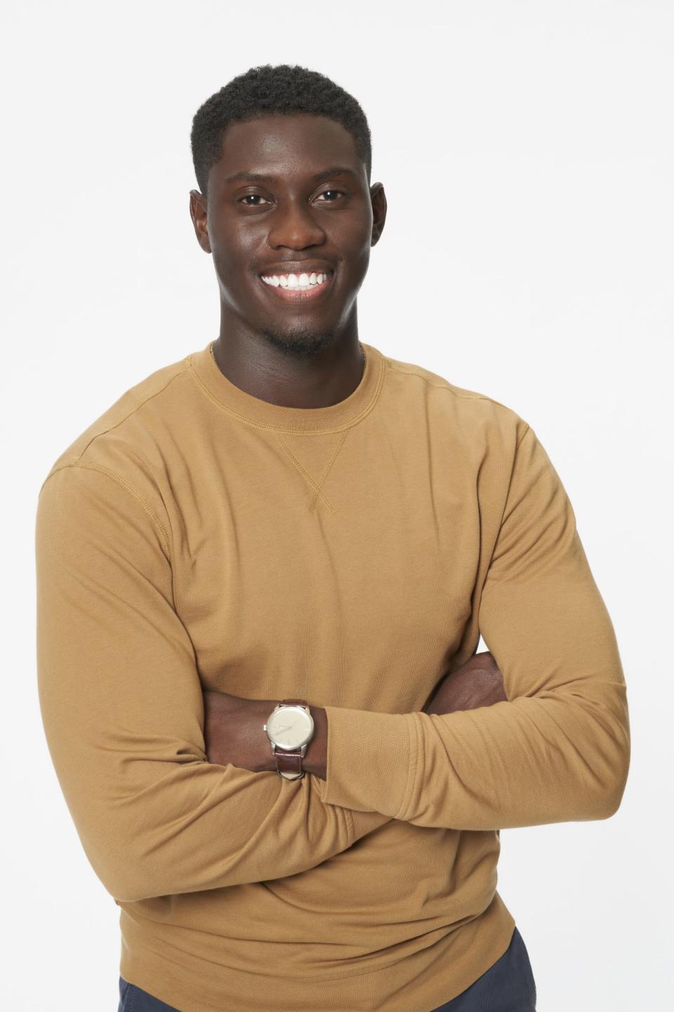 <p><em>Biomedical Ph.D. student from Dallas, Texas</em></p> <p>"Leroy is a true academic who has a flair for fashion and a penchant for fun. He was born in Italy to parents who emigrated from Ghana and then moved with his family to the U.S. in pursuit of the American dream. He has worked incredibly hard in his educational pursuits, and now as that chapter of his life comes to a close, Leroy wants to find someone with whom he can share his beautiful world. He is incredibly proud of his strong Ghanaian roots and wants someone who will always support him being his most authentic self. Leroy loves brunch, but nothing makes him happier than holding hands with the woman he loves. He says that when he dates, he dates with intention. His intention here? Hopefully leave hand in hand with the love of his life!"</p>