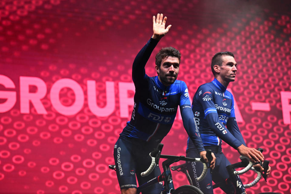 Thibaut Pinot was a favourite at the Giro d'italia team presentation