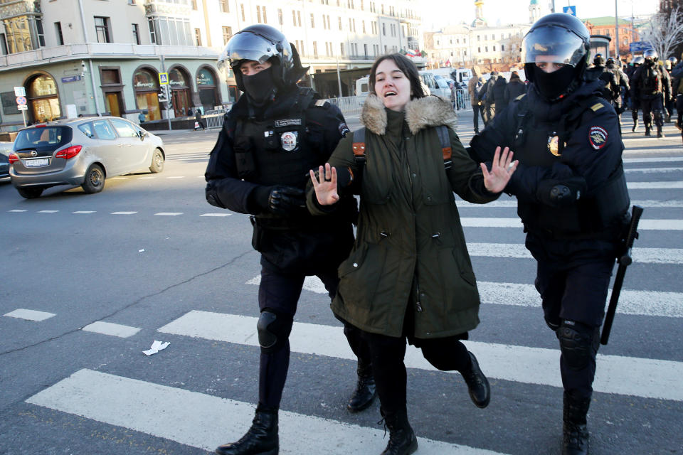 Anti-war Protest Take Place In Moscow (Konstantin Zavrazhin / Getty Images)