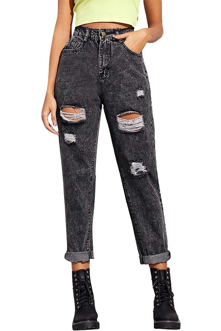 SweatyRocks Women's Ripped Boyfriend Jeans