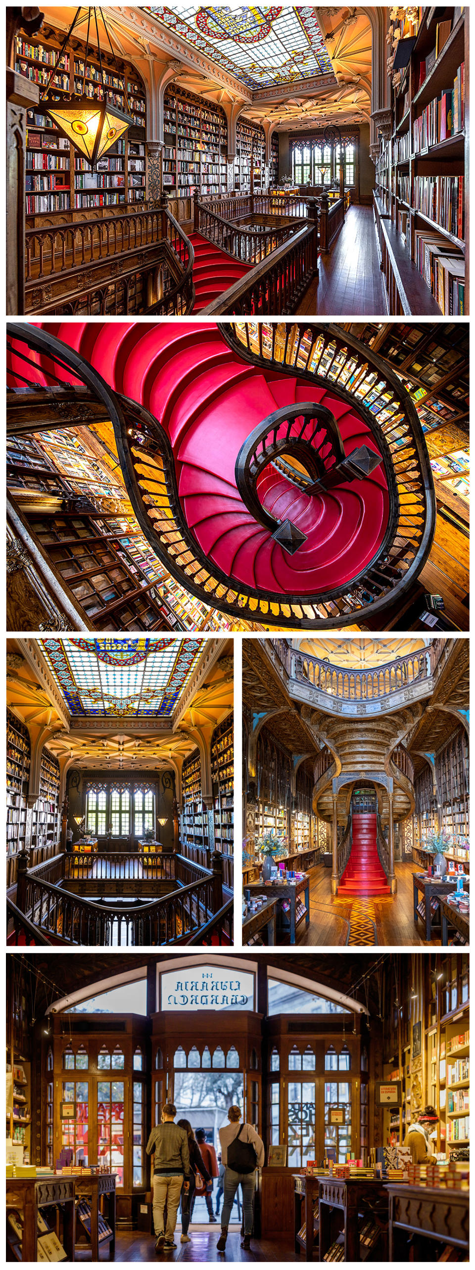 Inside the Livraria Lello in Porto, Portugal, built in 1906 and considered one of the most beautiful bookstores in the world.<span class="copyright">Courtesy of Livraria Lello</span>