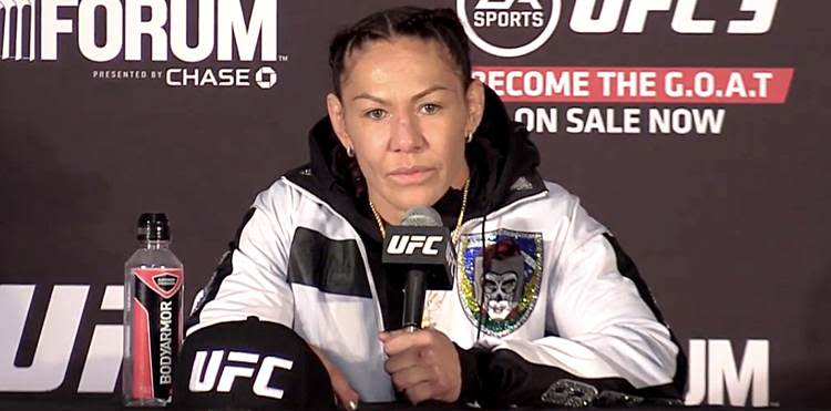 Cris Cyborg at the UFC 232 Post-Fight Press Conference