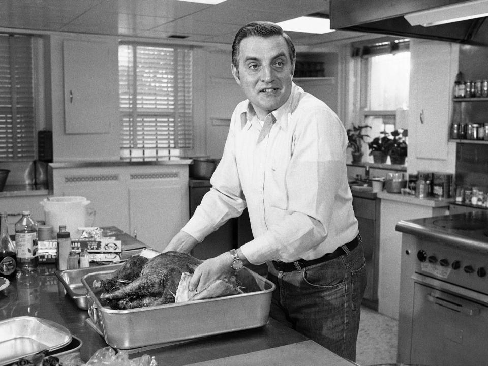 VP Walter Mondale in the kitchen of the Vice President's Residence