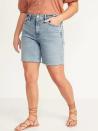 <p>The <span>Old Navy High-Waisted O.G. Straight Cut-Off Jean Shorts, 7-inch Inseam</span> ($16, originally $35) have rave reviews for their long length and comfy fit.</p>