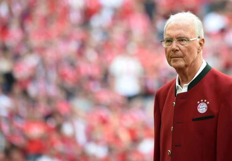 Una de las más recientes imágenes de Beckenbauer, como presidente honorario de Bayern Munich