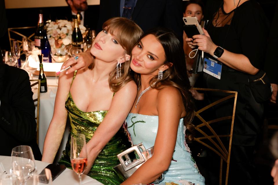 Taylor Swift attended the 81st Annual Golden Globe Awards with friend Keleigh Teller.