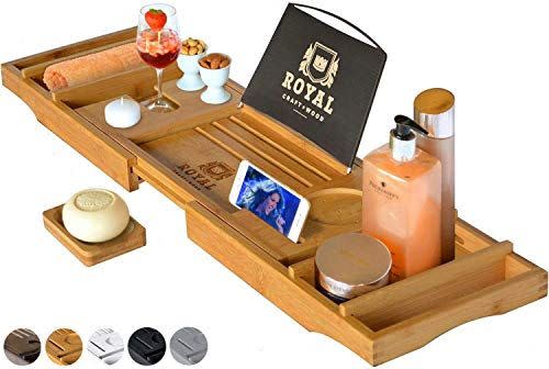 <p><strong>ROYAL CRAFT WOOD</strong></p><p>amazon.com</p><p><strong>$50.96</strong></p><p><a href="https://www.amazon.com/dp/B01C4IS4Q2?tag=syn-yahoo-20&ascsubtag=%5Bartid%7C10050.g.4248%5Bsrc%7Cyahoo-us" rel="nofollow noopener" target="_blank" data-ylk="slk:Shop Now;elm:context_link;itc:0;sec:content-canvas" class="link ">Shop Now</a></p><p>New moms need pampering and relaxation, too! Give her some time off to enjoy a nice bubble bath and a glass of wine via this genius bath caddy.</p>