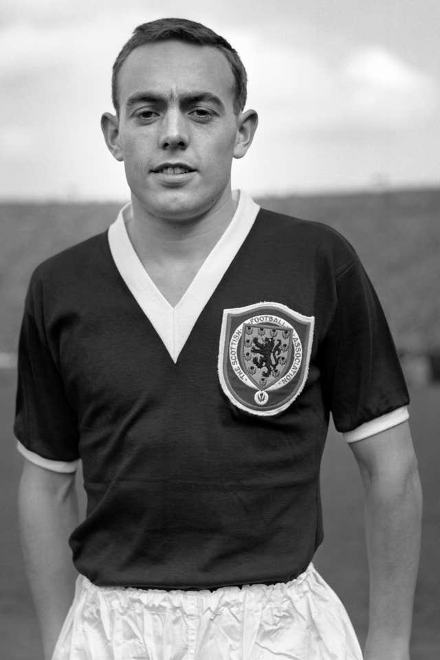 St John won 21 caps for Scotland, scoring nine goals (PA)