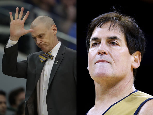 Rick Carlisle lets Mark Cuban stay in the game. (Getty Images)