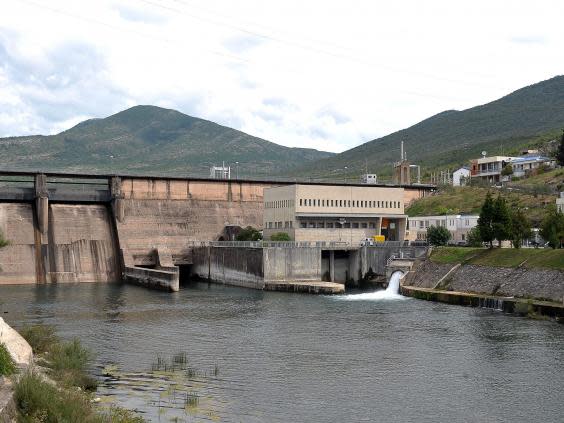 A hydropower plant on the river Trebisnjica, near Trebinje. Farmers fear new dams will have a detrimental effect on the area’s oyster population (AFP/Getty)