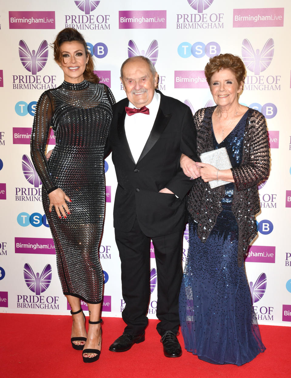 Kym Marsh was joined at Pride of Birmingham by parents Pauline and David Marsh. (Getty Images)