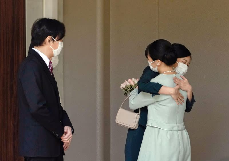 Japan's Princess Mako leaves her home for her marriage in Akasaka Estate in Tokyo