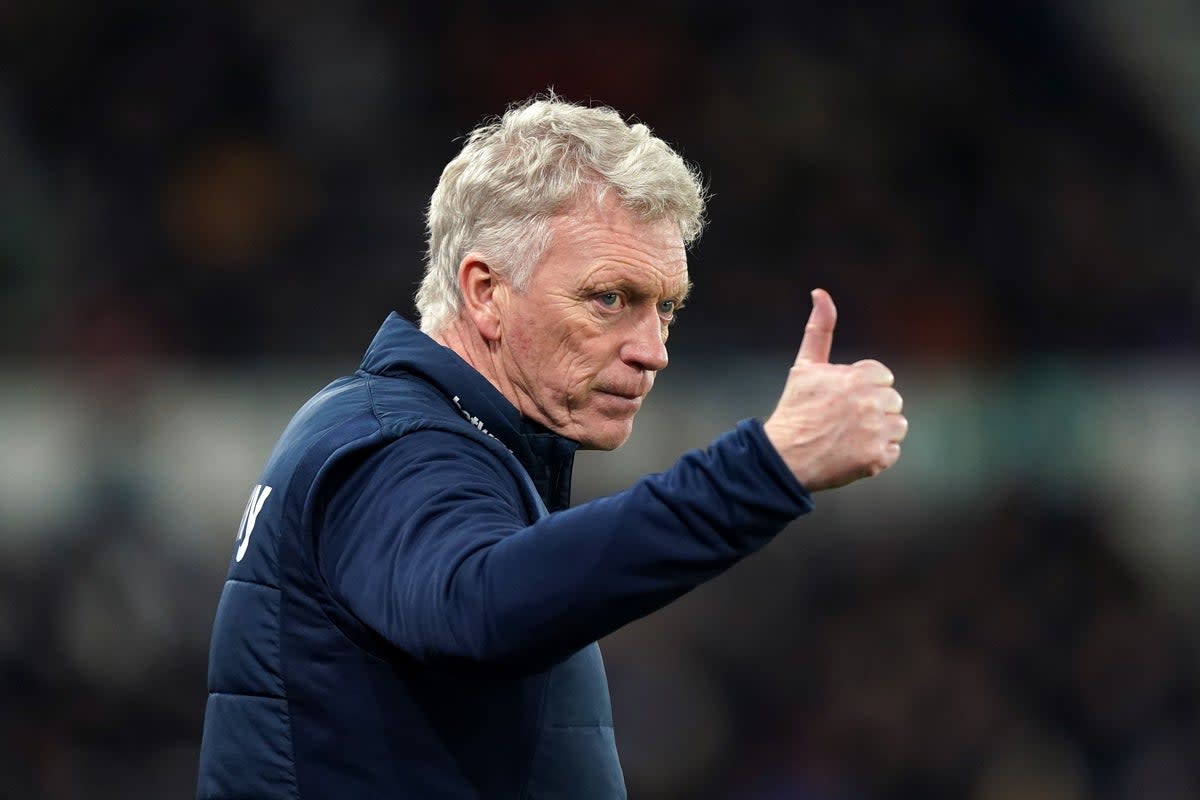 David Moyes saw his West Ham side beat Derby in the FA Cup (Mike Egerton/PA). (PA Wire)