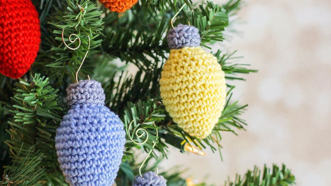 crochet christmas ornaments lights