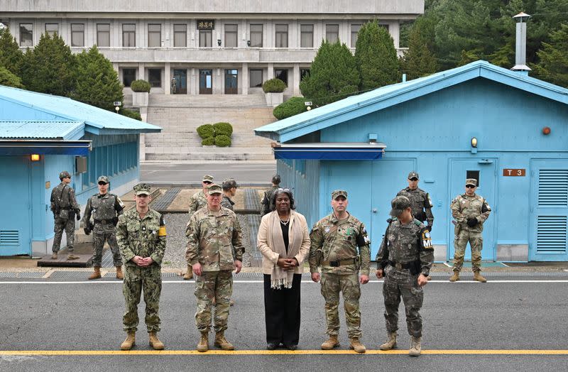 U.S. Ambassador to the United Nations Linda Thomas-Greenfield visits Panmunjom