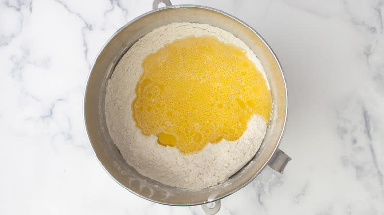 melted butter and flour