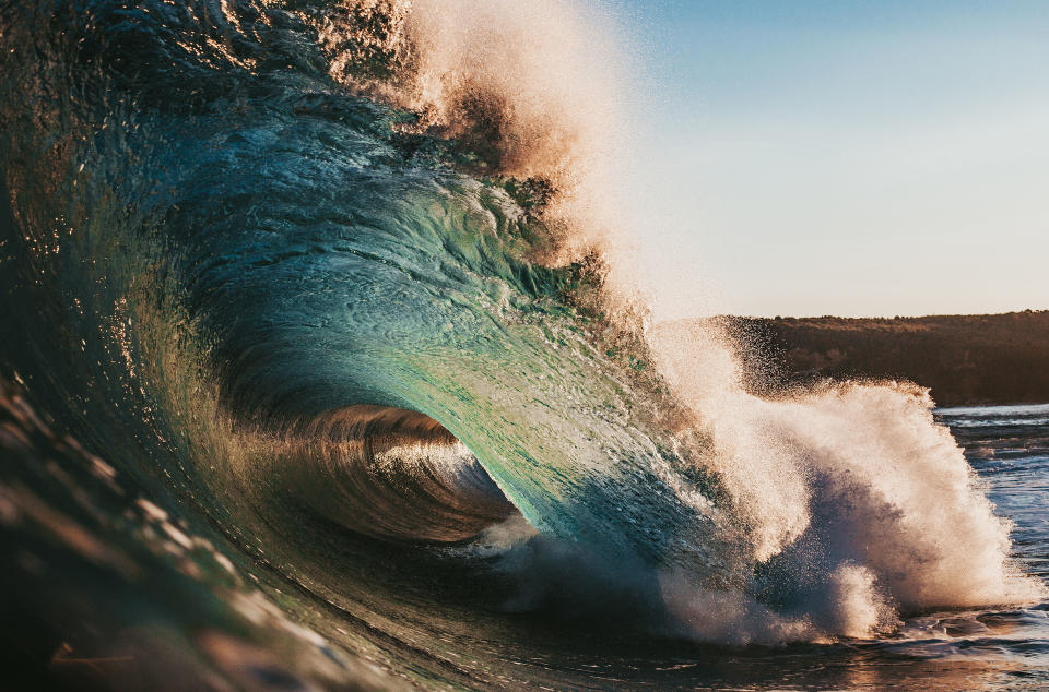 Vibrant wave photography