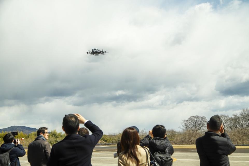 EH216-S pilotless eVTOL successfully completed its debut flight in the Kanto region, Japan