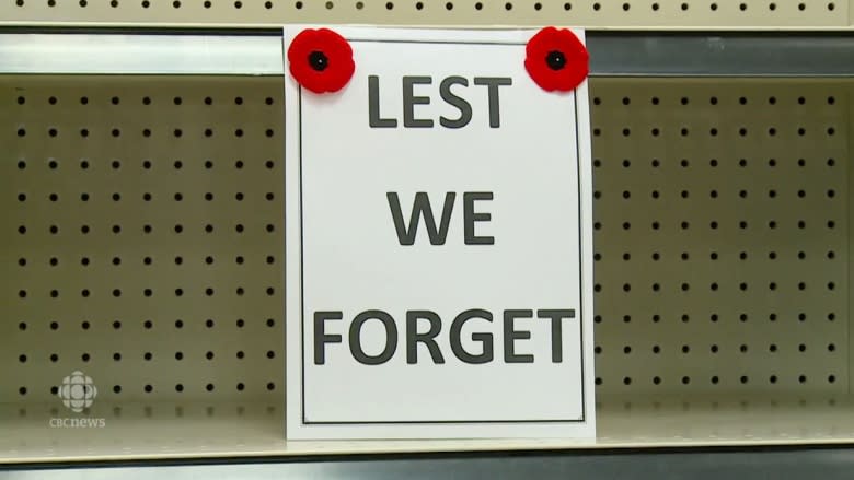 Christmas decorations before Remembrance Day sparks debate in Sask.