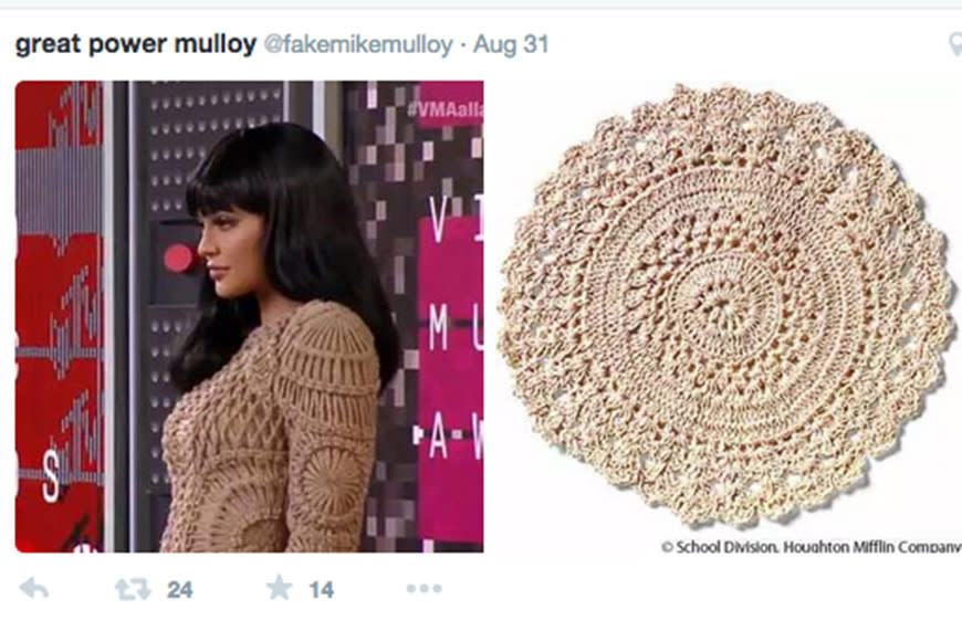 When Kylie Jenner resembled a doily.