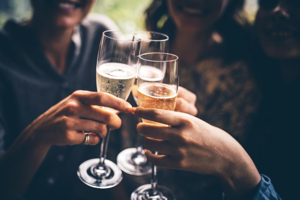 Choose dry champagne over white wine