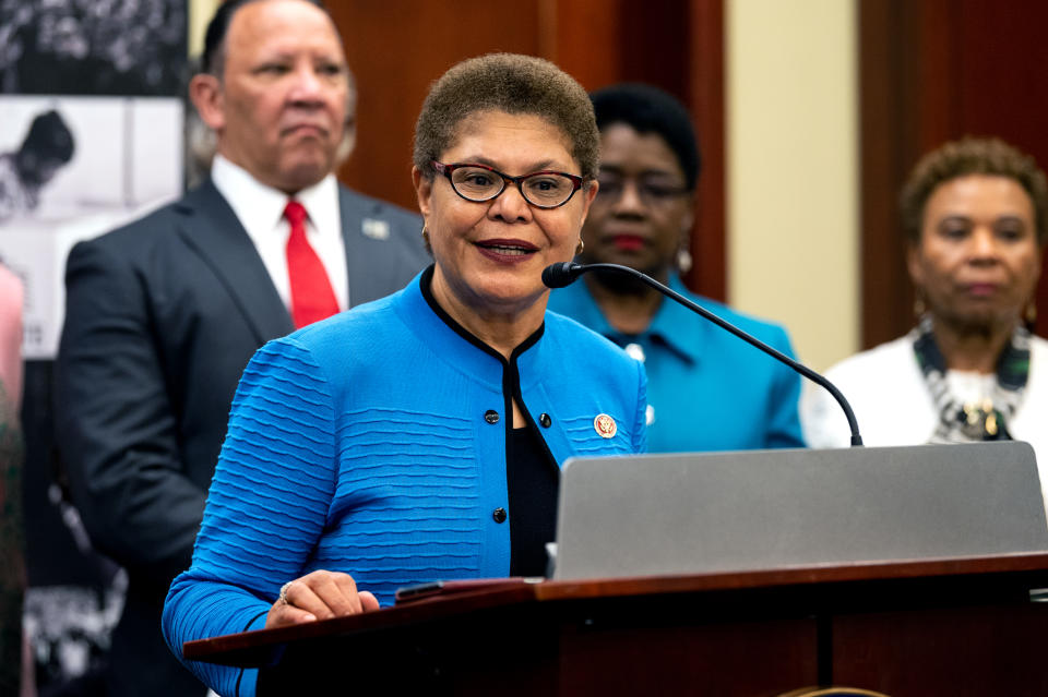 Congressional Black Caucus Prebuttal to the State of the Union Address in Washington, US (Michael Brochstein / Barcroft Media via Getty Images)