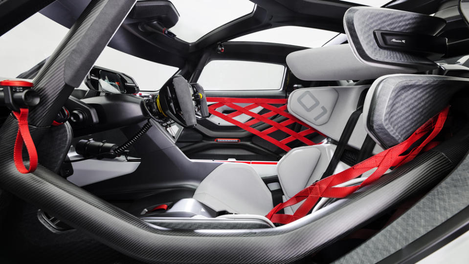 The Mission R’s monocoque doubles as an e-sports simulator. - Credit: Photo: Courtesy of Porsche AG.