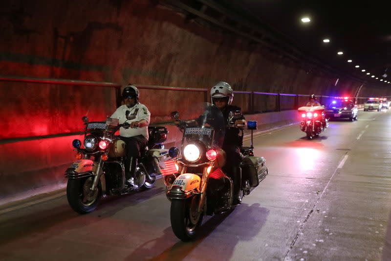 NYPD fans' motorcade in Sao Paulo