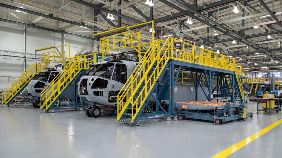 Sikorsky has added a second parallel line to its CH-53K production facility in Stratford, Connecticut, bringing its capacity up to two aircraft a month as the company nears the award of its first full-rate production contract later in fiscal 2023. (Sikorsky photo)