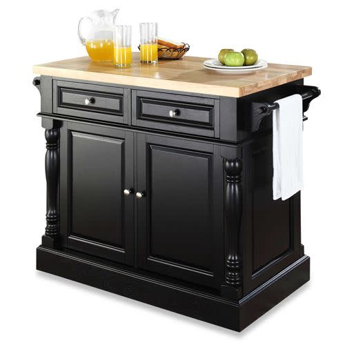 Crosley Butcher Block Hardwood Kitchen Island 